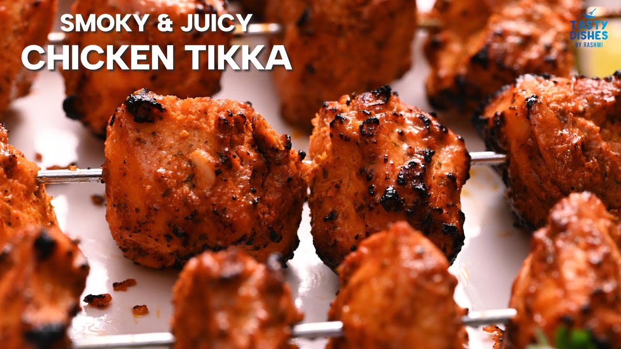 Smoky & Juicy (Tandoori Style) Chicken Tikka Recipe | Oven and Pan Cooking