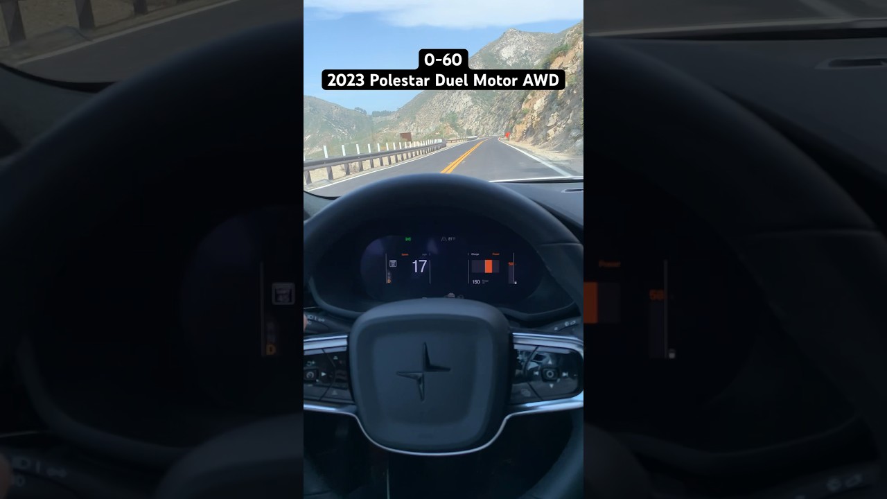 Разгон от 0 до 60 миль в час на Polestar 2 Dual Motor AWD 2023 года #polestar2 #polestar #ev