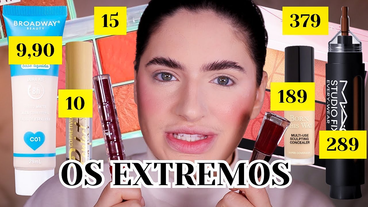 MINHAS MAKES MAIS CARAS vs. AS MAIS BARATAS 🔥batalha!!!