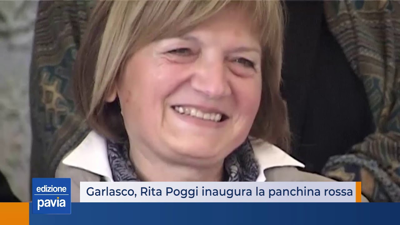 Garlasco, Rita Poggi inaugura la panchina rossa di piazza Garibaldi