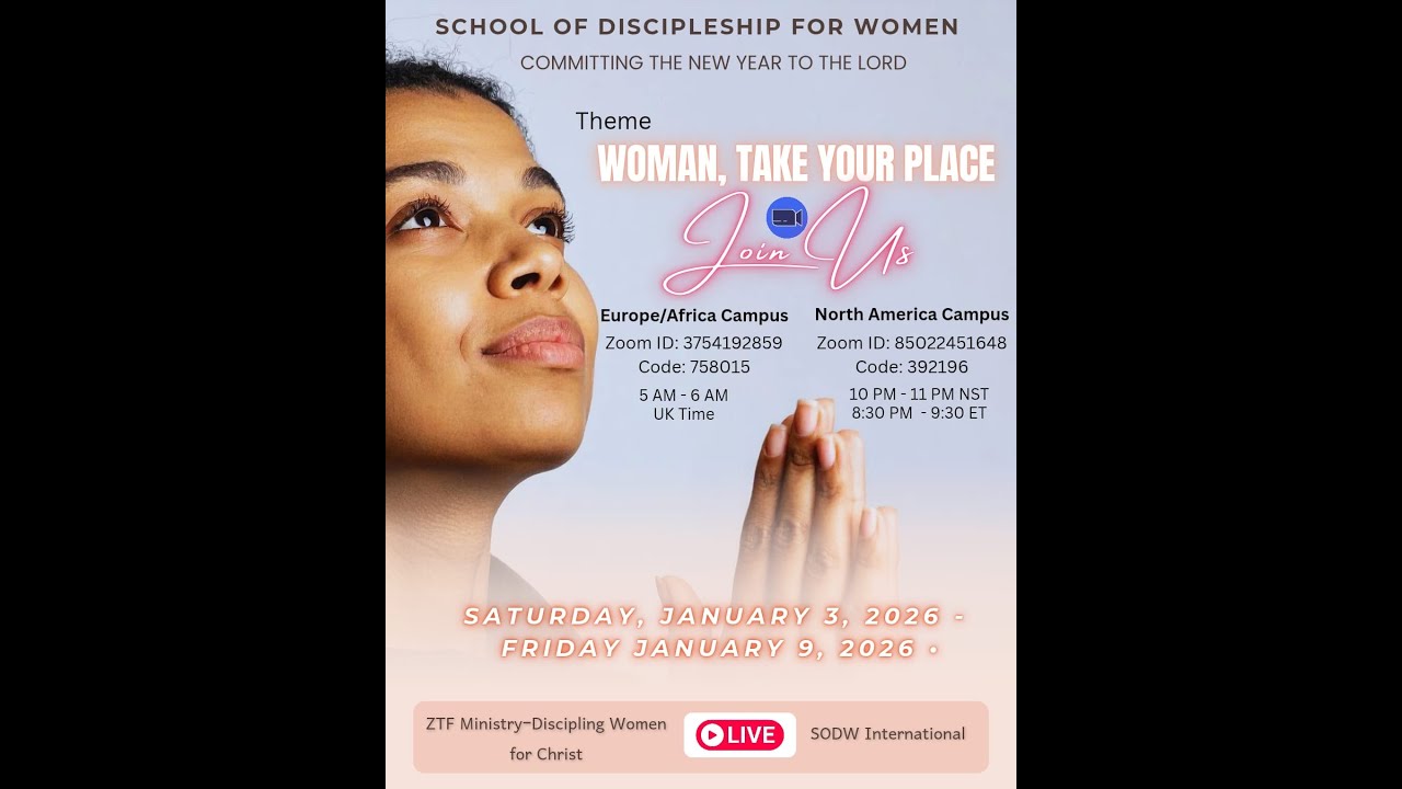 Woman, Take Your Place | Day 2 - Praying for the New Year | SODW NL | January 4, 2025