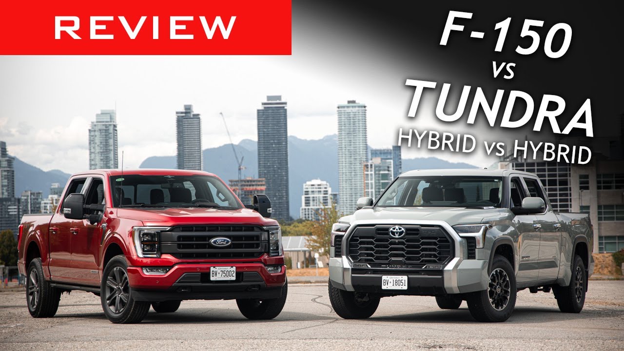 Сравнение: Ford F-150 Powerboost Hybrid 2023 года и Toyota Tundra i-Force MAX Hybrid 2023 года