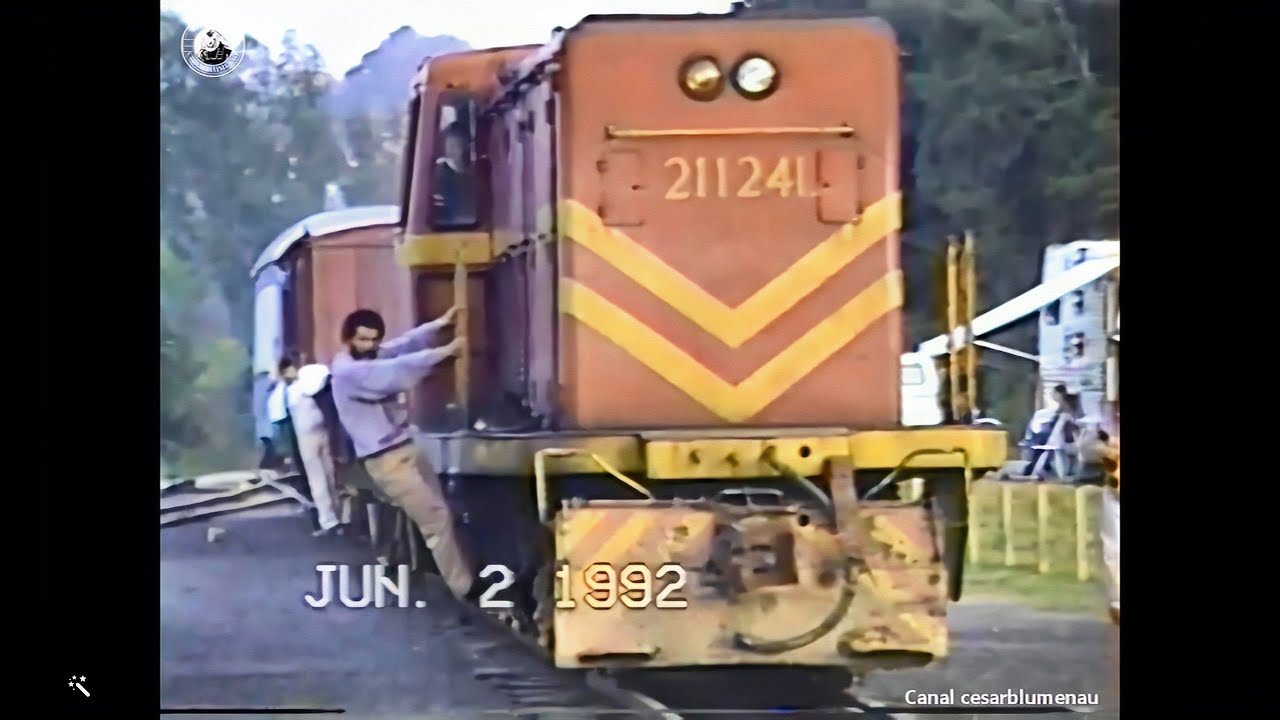 🇧🇷  Linha férrea inundada / Flooded railway - Rio Negrinho/SC - 1992 - (Brasil) #classicvideo