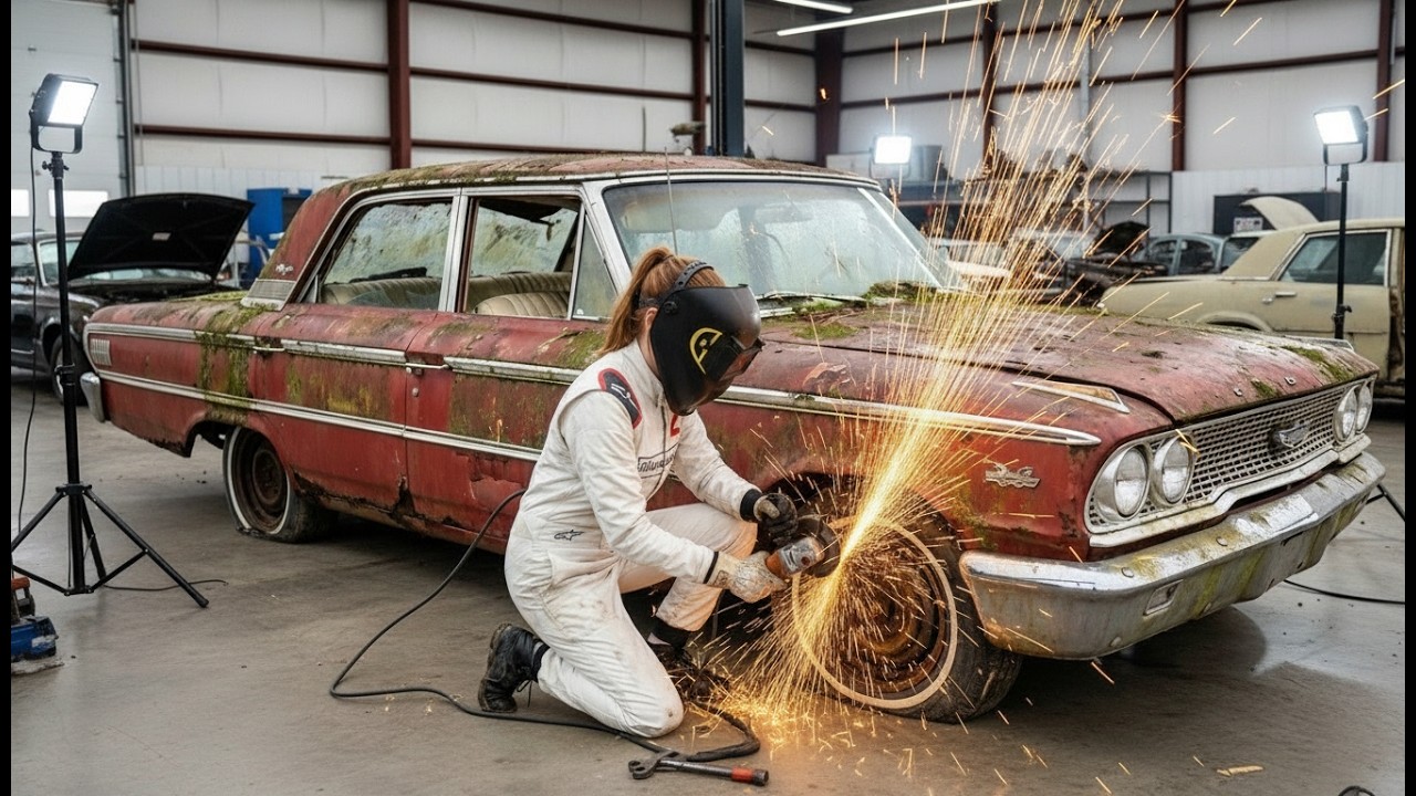 ASMR Car Restoration | 1963 Ford Galaxie 500 Full Rebuild (Rust to Showroom)