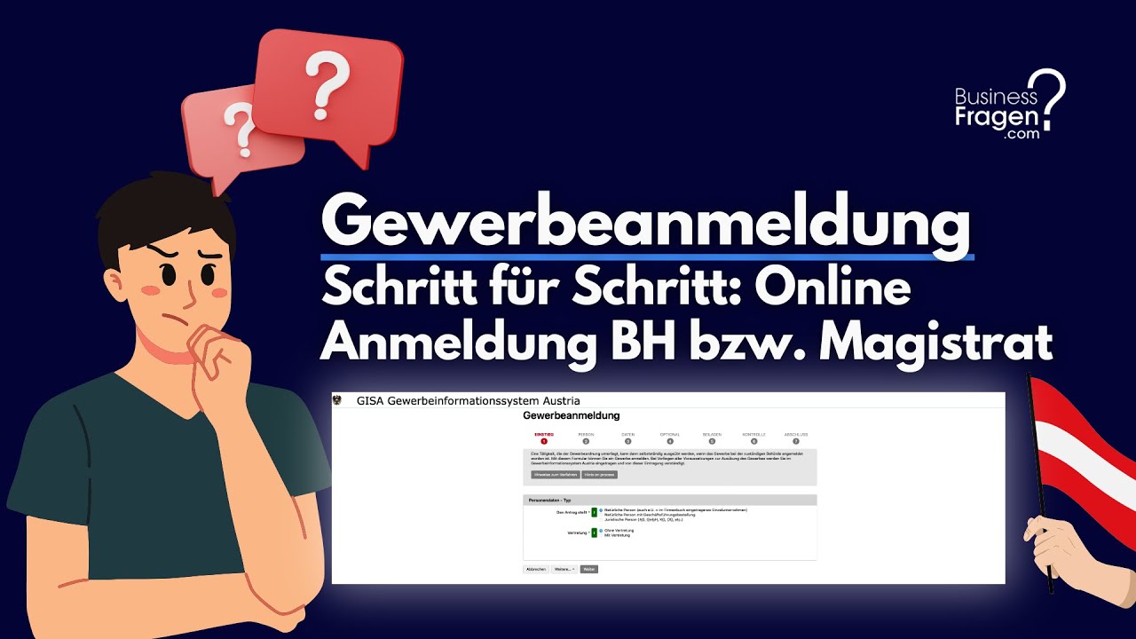 Online Gewerbeanmeldung Österreich | Schritt für Schritt | Gewerbe anmelden | Gewerbeberechtigung
