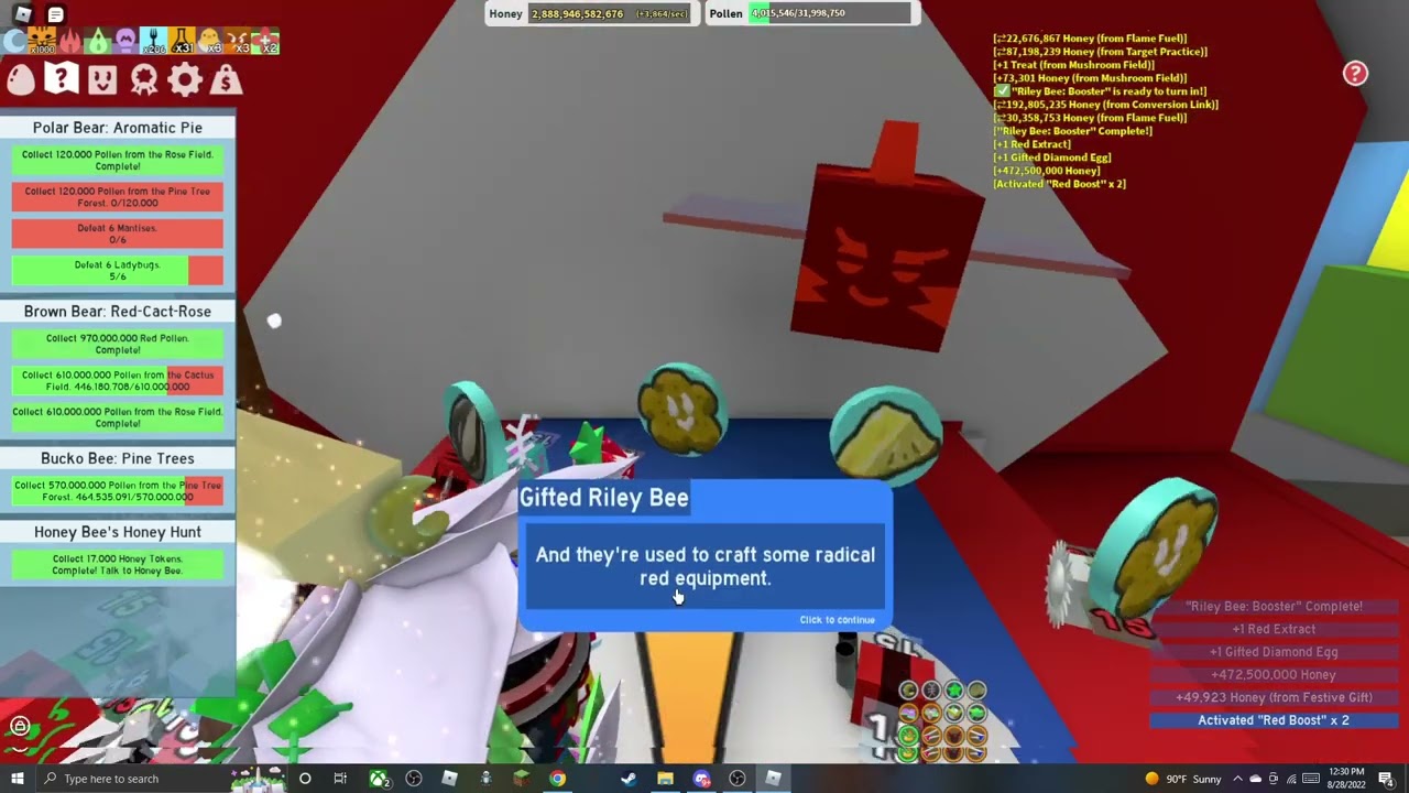completing the 250th riley bee quest!!