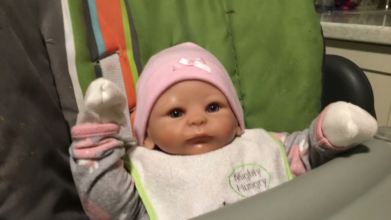 My oldest girl   Morning routine…..Ashton Drake, little peanut￼￼