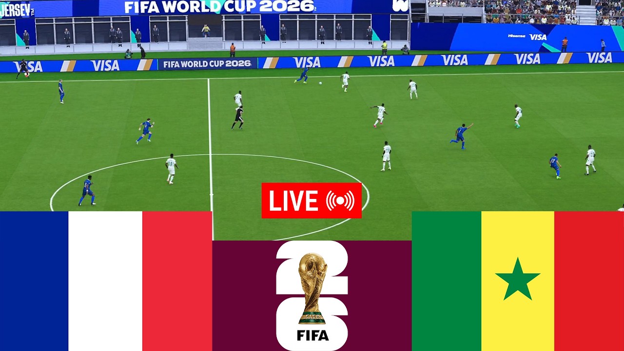 [LIVE] France vs Senegal. World Cup 2026 Full Match - Video Game Simulation