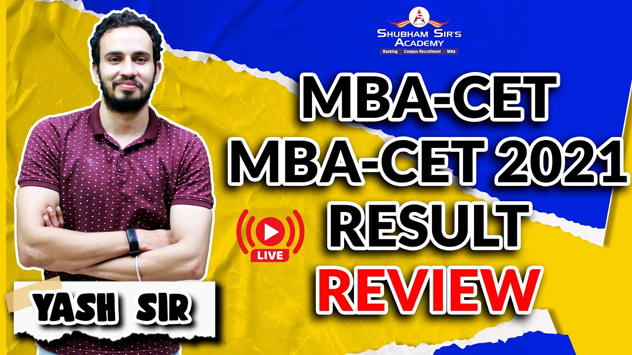 MBA-CET 2021 RESULT || Yash Sir #SSA #MBA_CET #Banking #MBA_CET_2021