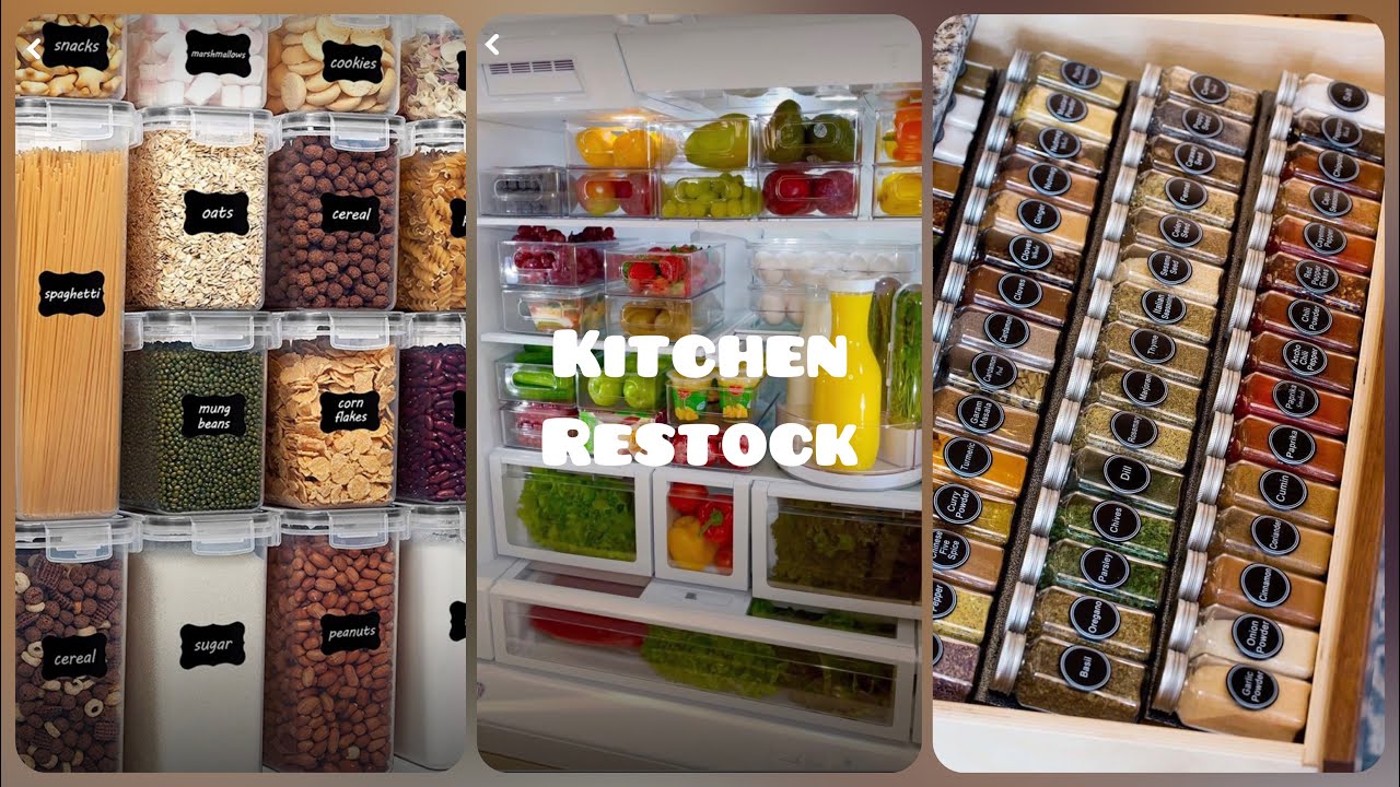 36 minutes of Random Restocking | Kitchen restock and organizing Asmr | TikTok satisfying