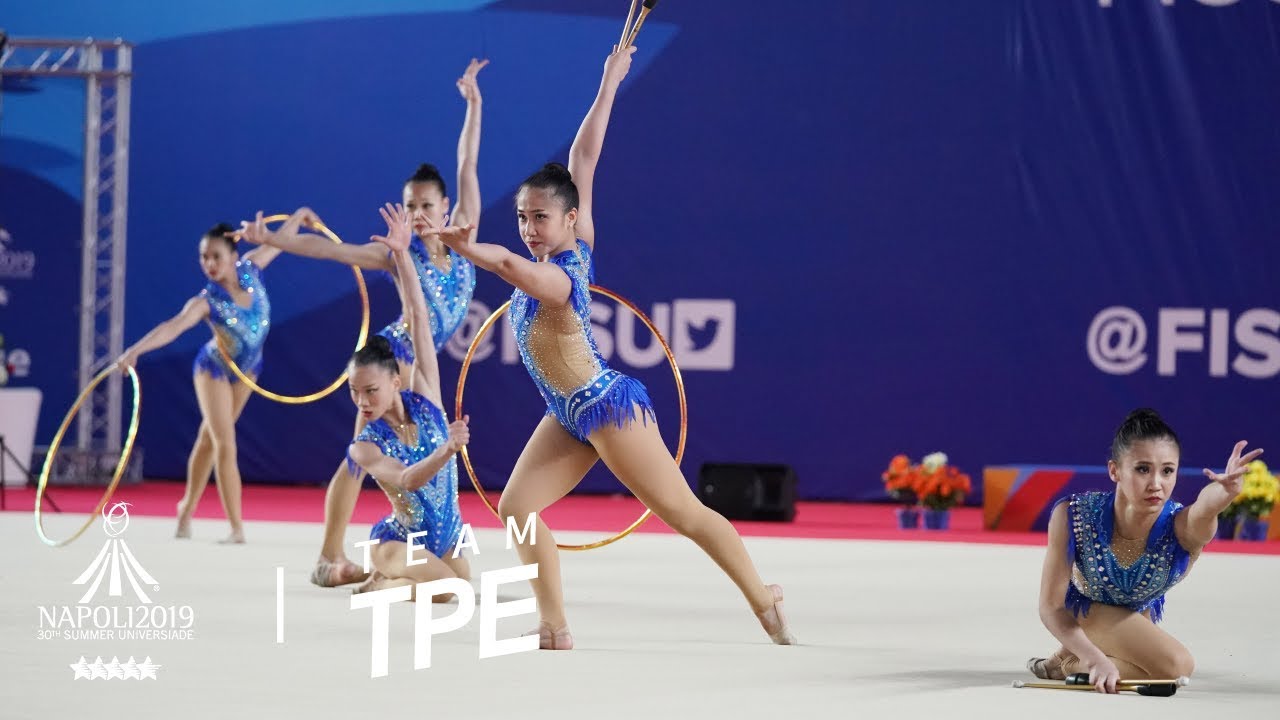 韻律體操團體全能3環2對棒 中華代表隊  2019拿坡里世大運