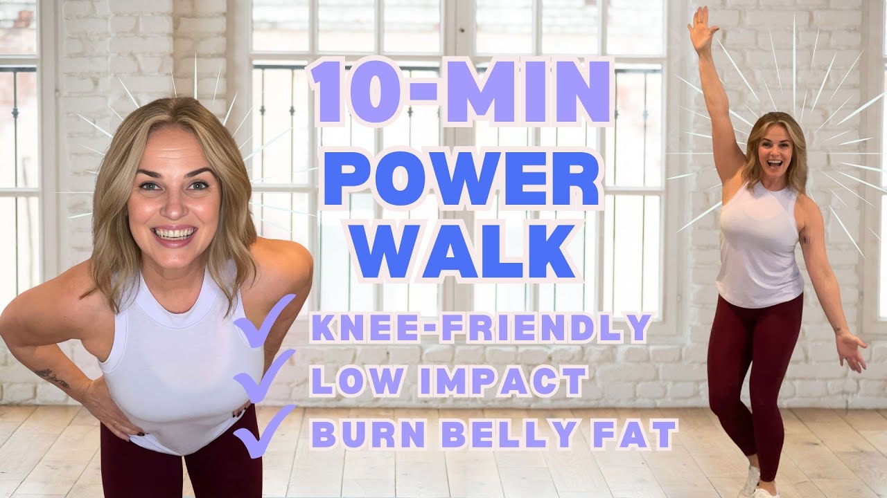 🔥 10 Min Power Walking Knee Friendly Intervals 💕  Burn Belly Fat for Women 50+