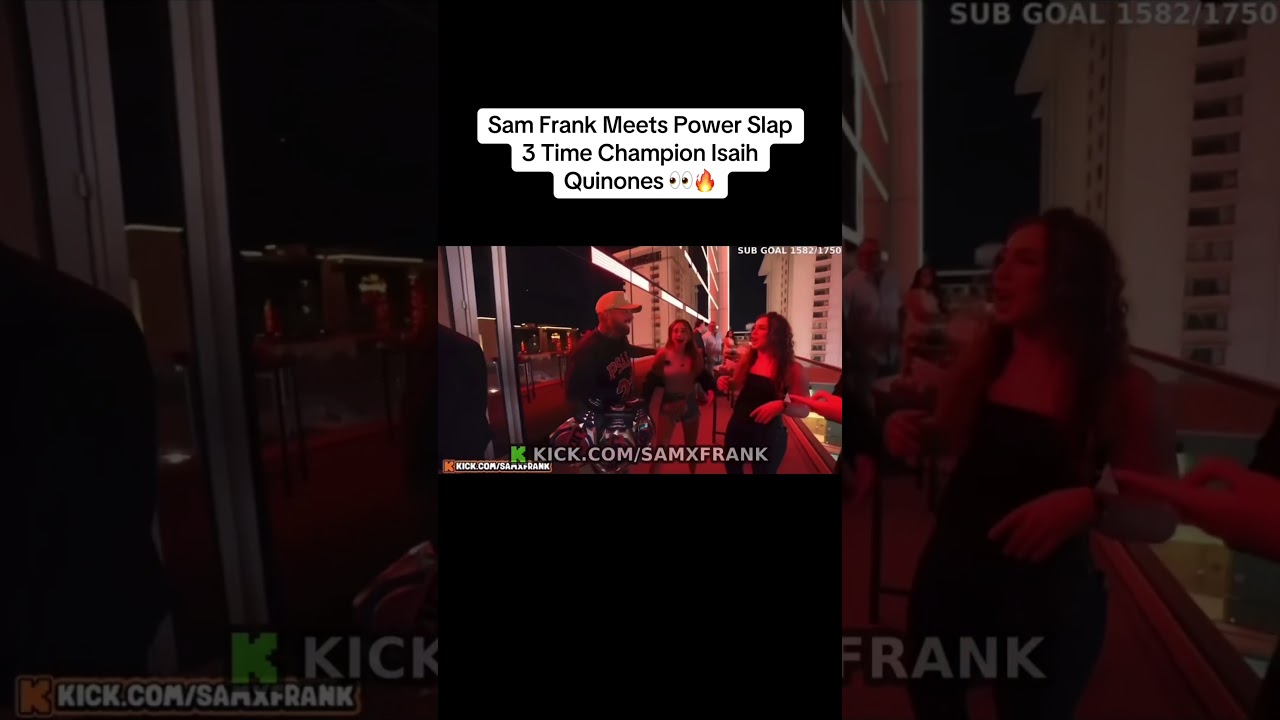 Sam Frank Meets Power Slap 3 Time Champion Isaih Quinones 🔥 
