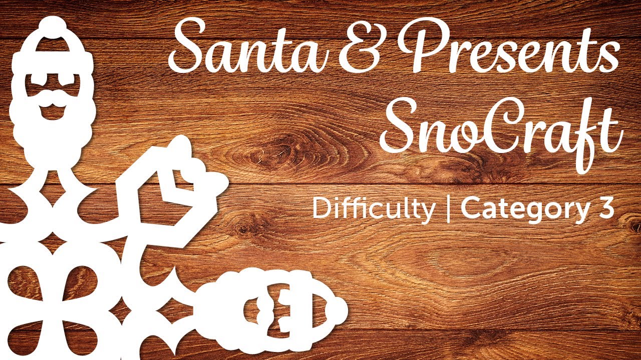 Learn how to make Paper Snowflakes - Santa & Presents - SnoCraft Tutorial - Toy Rocket Studios