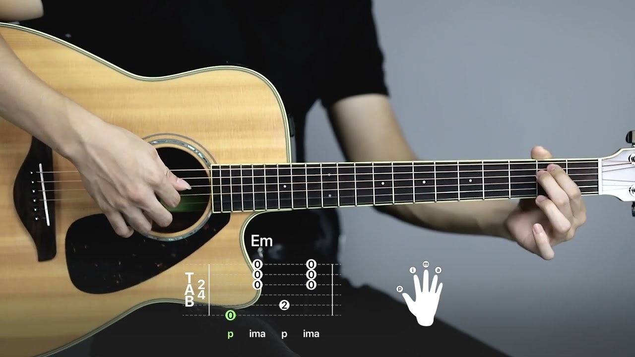 Lesson 16.2 – 2/4 Fingerpicking Pattern 2 | p-ima-p’-ima