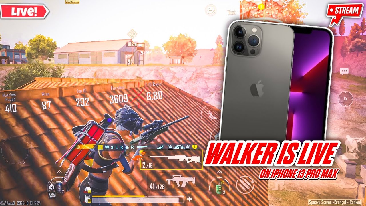 WaLkeR Gaming Is Live On IPHONE 13 PRO MAX🔥 BGMI