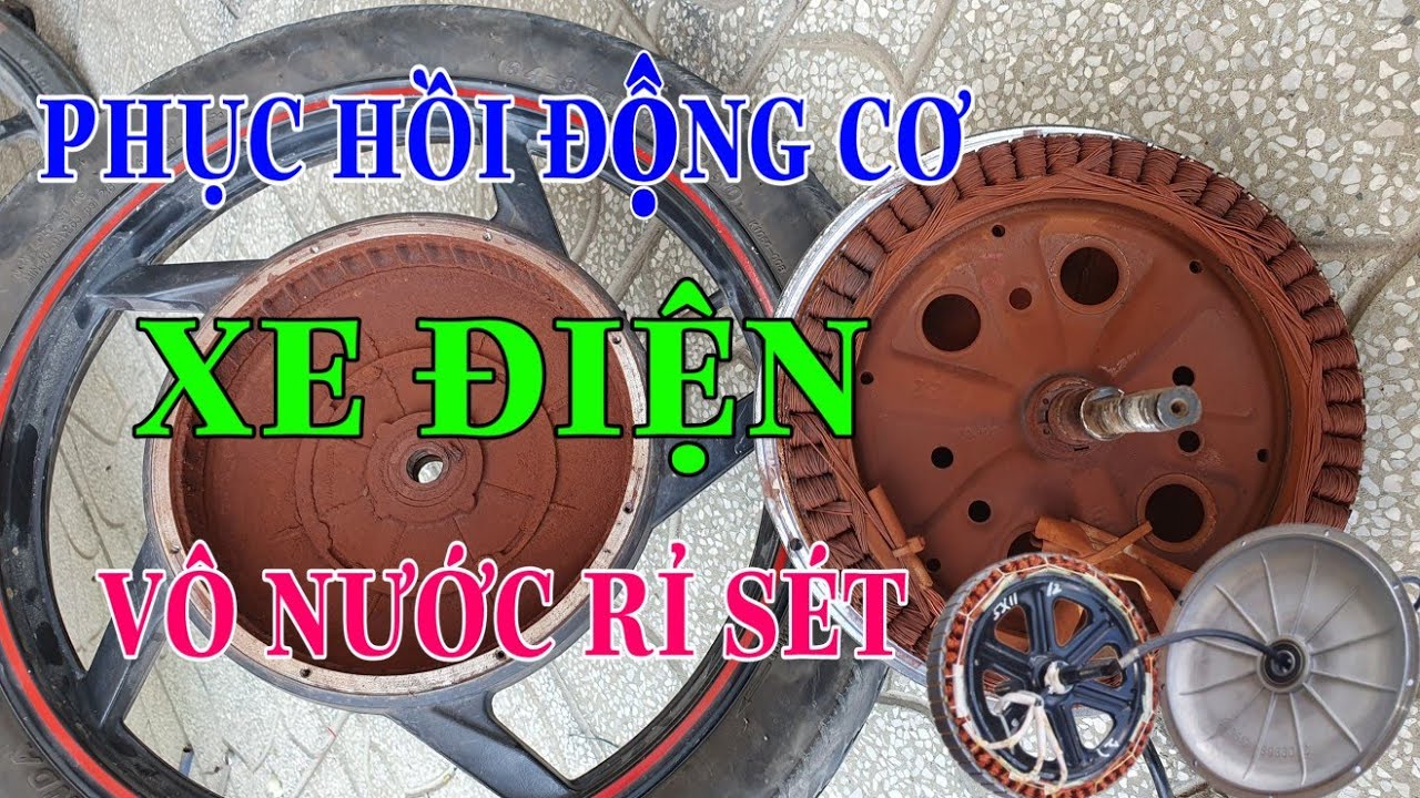 Phục hồi động cơ xe điện vô nước rỉ sét - thay cảm biến Hall động cơ xe điện nhanh nhất