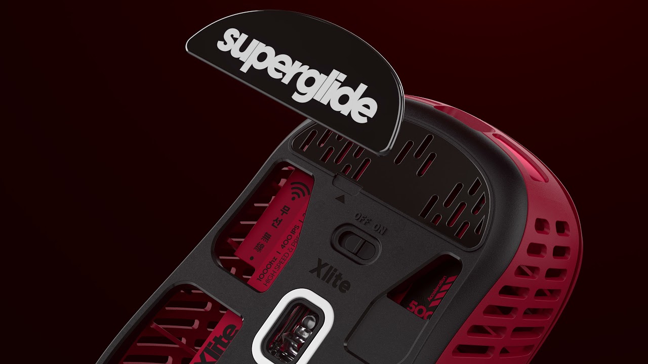 Superglide World's Best Premium Glass Skates for Xlite Wireless Gaming Mouse - Pulsar Gaming Gears &reg;