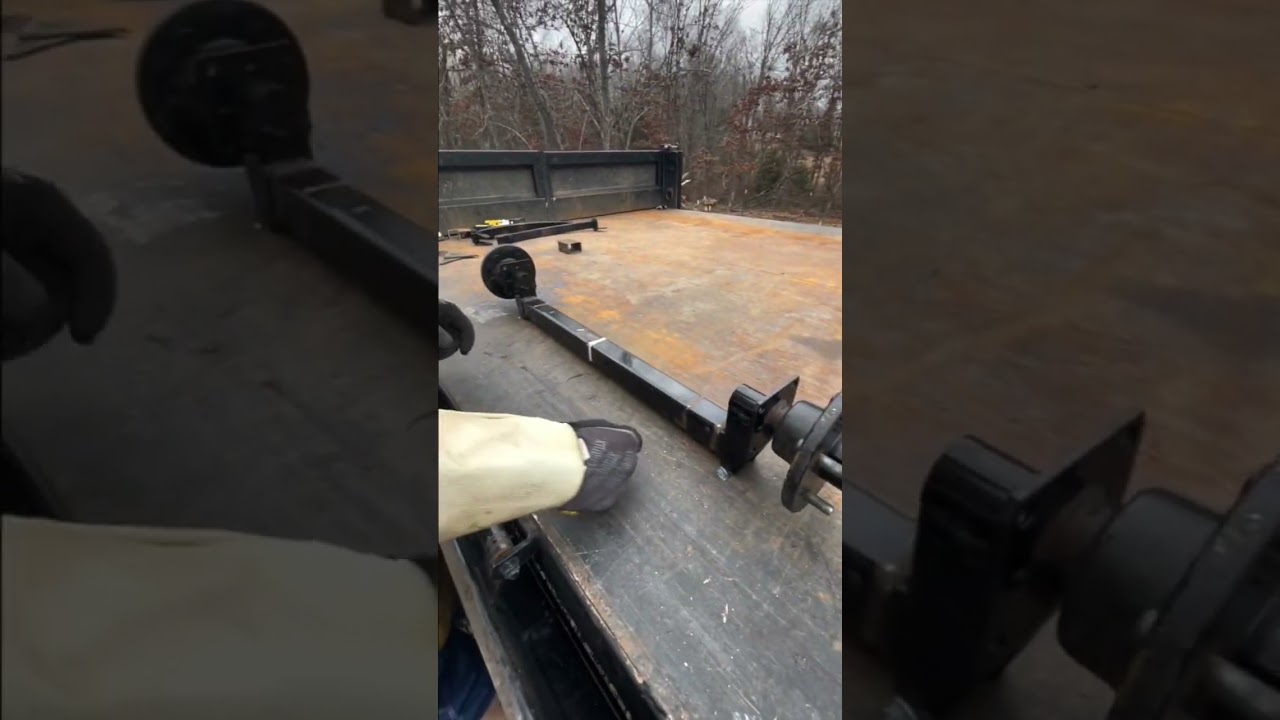 Narrowing AXLE for ATV Dump Trailer Build. #shorts #farming #welding #fabrication #ranch #atv