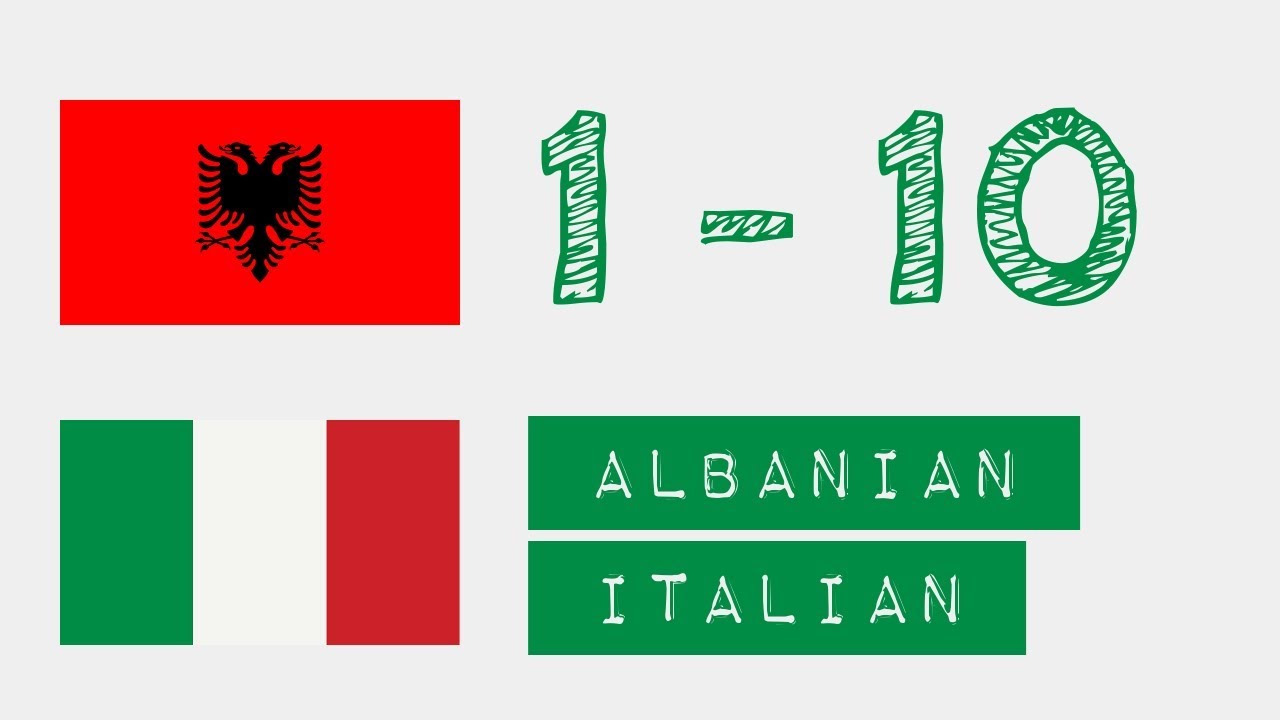 Numeri da 1 a 10  - albanese - italiano