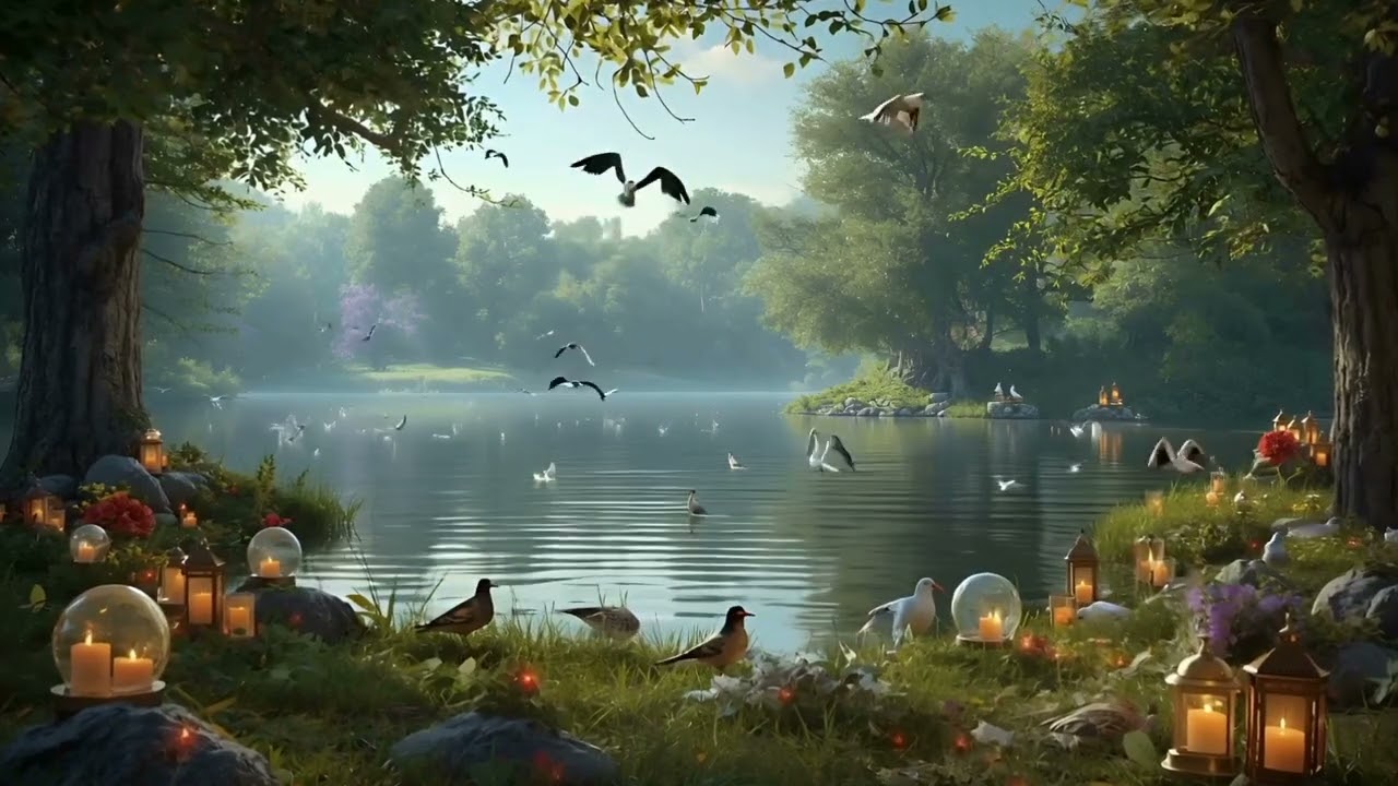 Birds by the Lake  Relaxing Nature Sounds