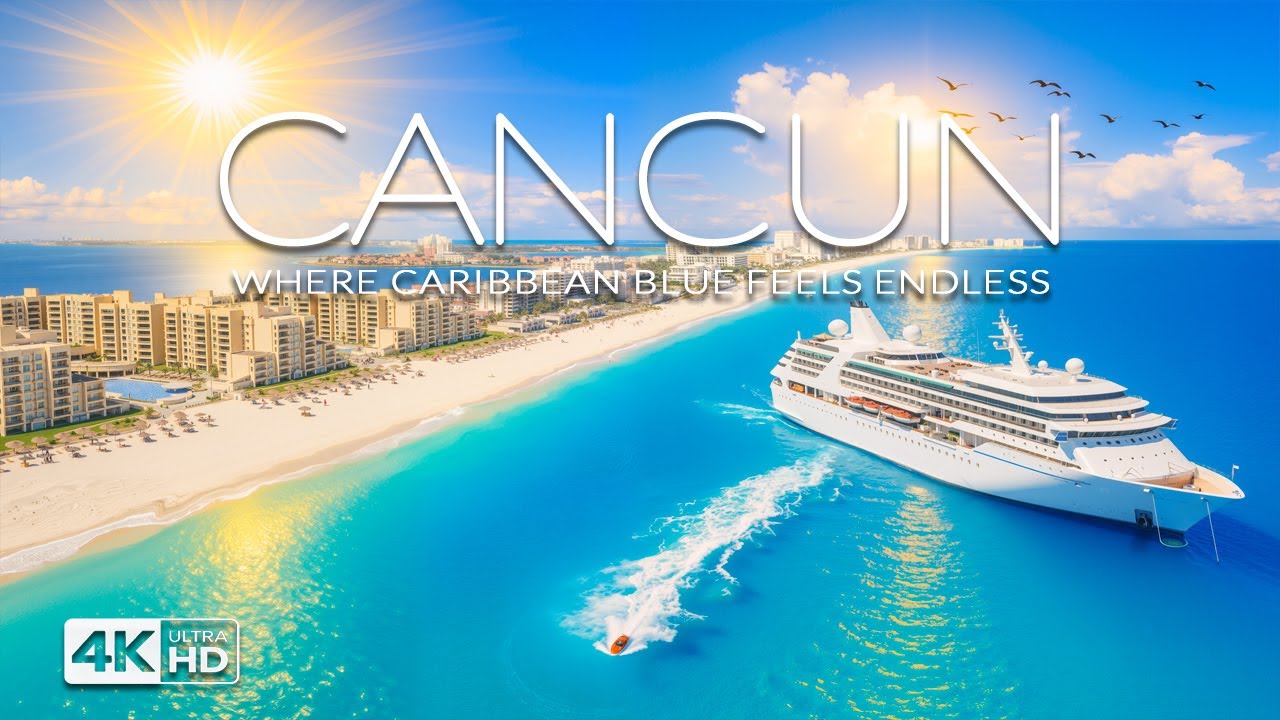 Cancun Mexico 4K Drone Footage | Tropical Paradise Beaches & Crystal Clear Waters UHD