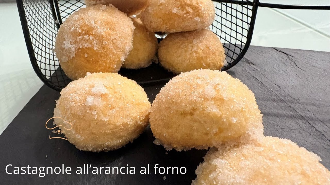 Castagnole all’arancia al forno