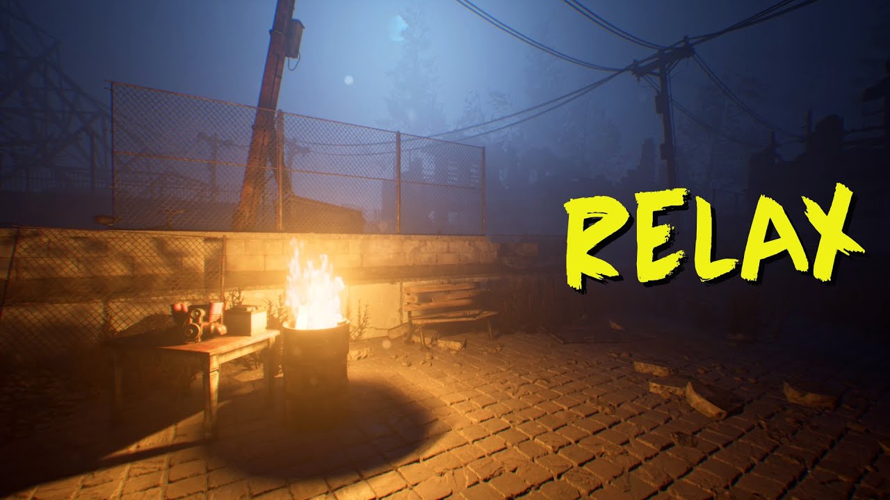 Terminator: Resistance Relax game / Post-apocalyptic atmosphere under the moon by the campfire