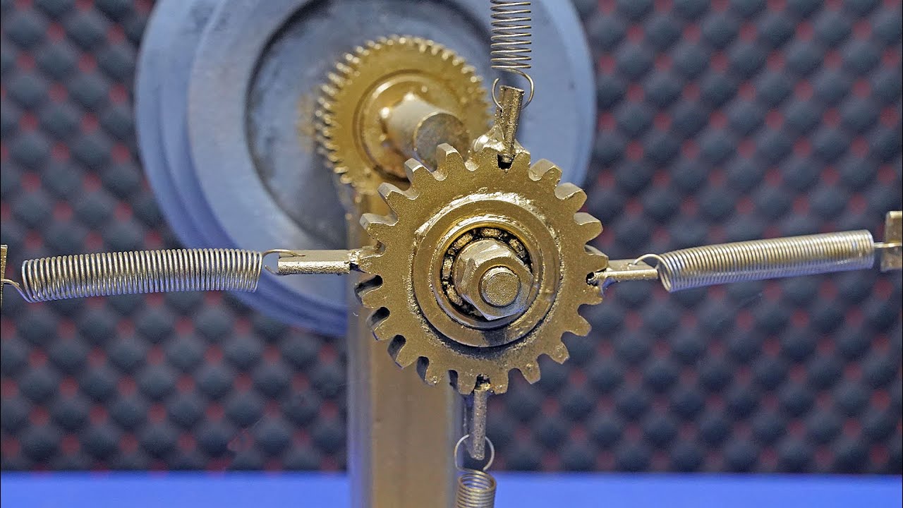 How to create a perpetual motion machine with 4 springs