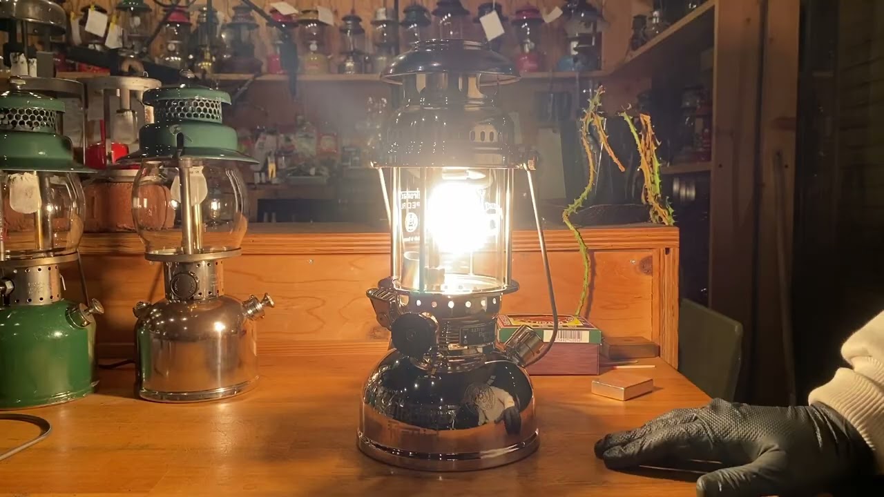 Apr.1966 Petromax Rapid 827/250CP vintage lantern Iight 点火動画