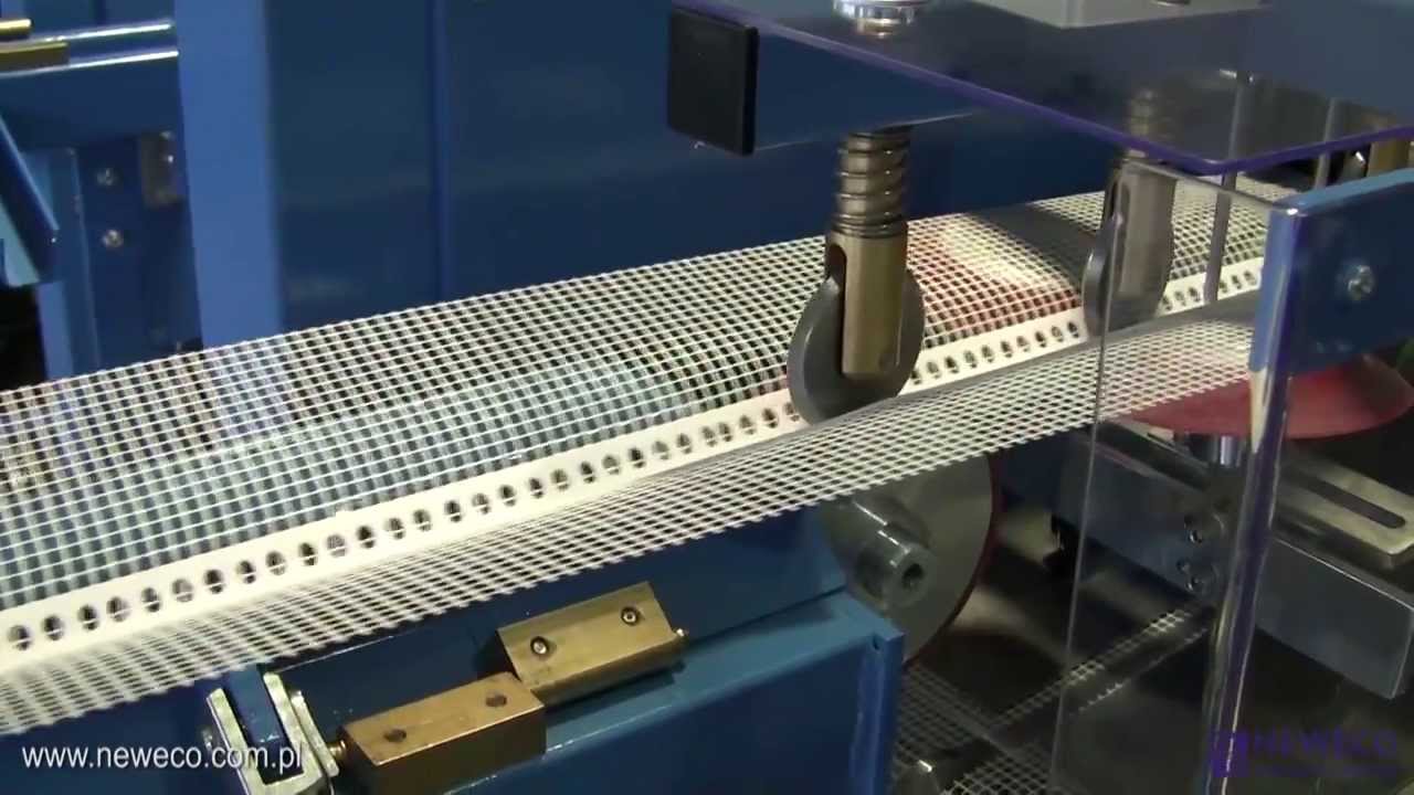 Machine adhering fiberglass mesh to drip profiles, model OK-12B