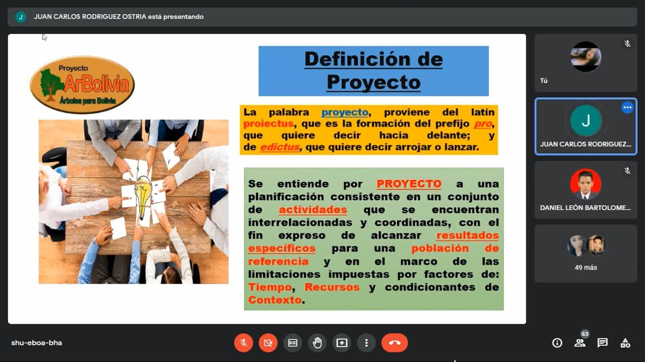 Preparación y Evaluación de Proyectos - Clase 1 - Juan Carlos Rodriguez Ostria - UMSS