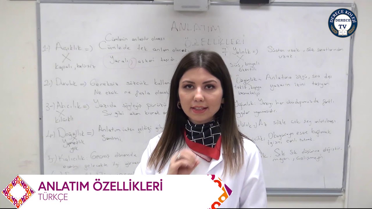 Türkçe - Anlatım Özellikleri