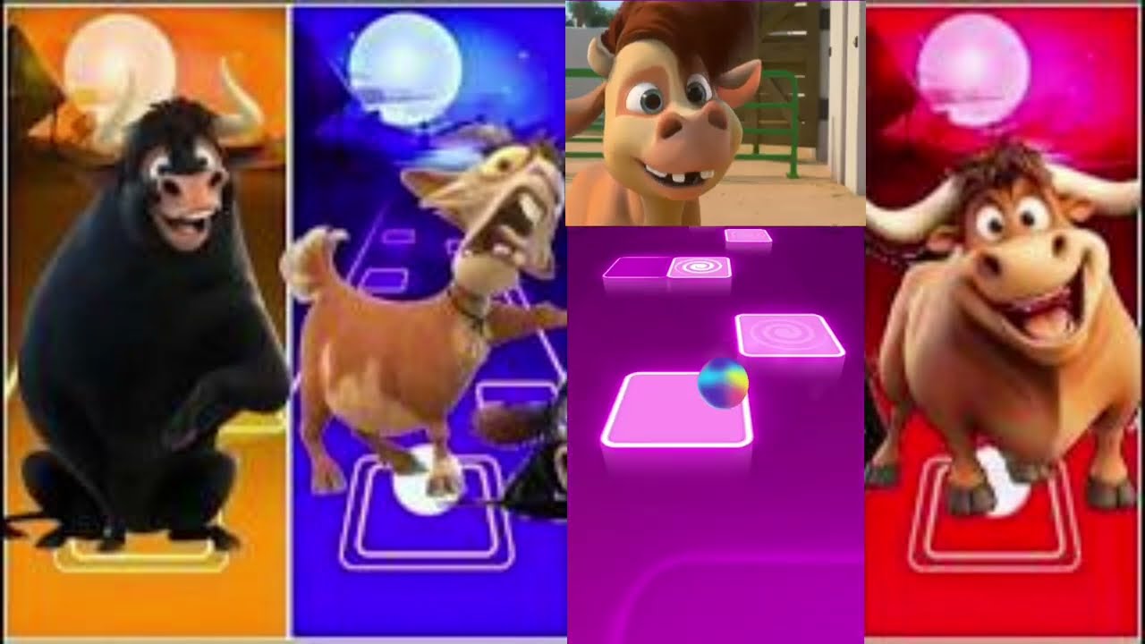 🍿 Funny Animals-Ferdinand 🐃🔥🆚 Lupe 🐐🤣🆚 Little Ferdinand 🐮💚🆚 Guapo 🐮😄 #funny #coffindance