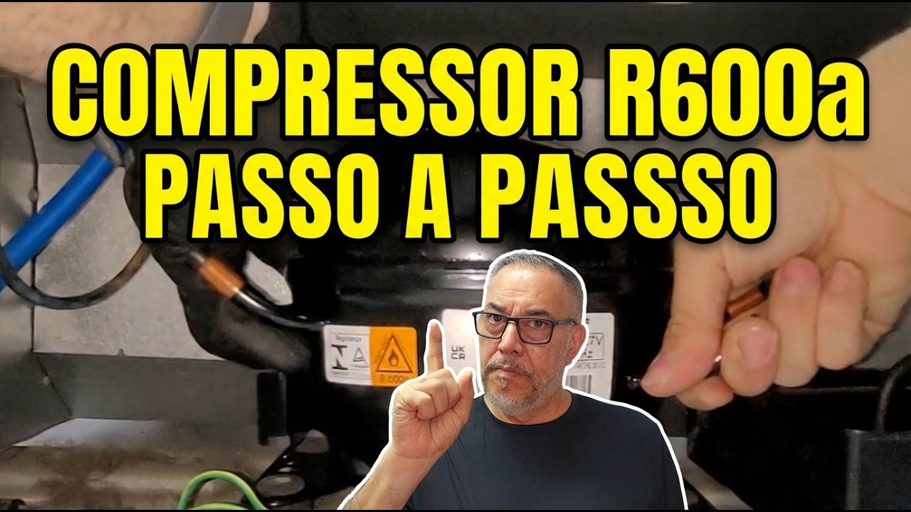 ❄️🔧Trocando um compressor R600a passo a passo com todo o cuidado!