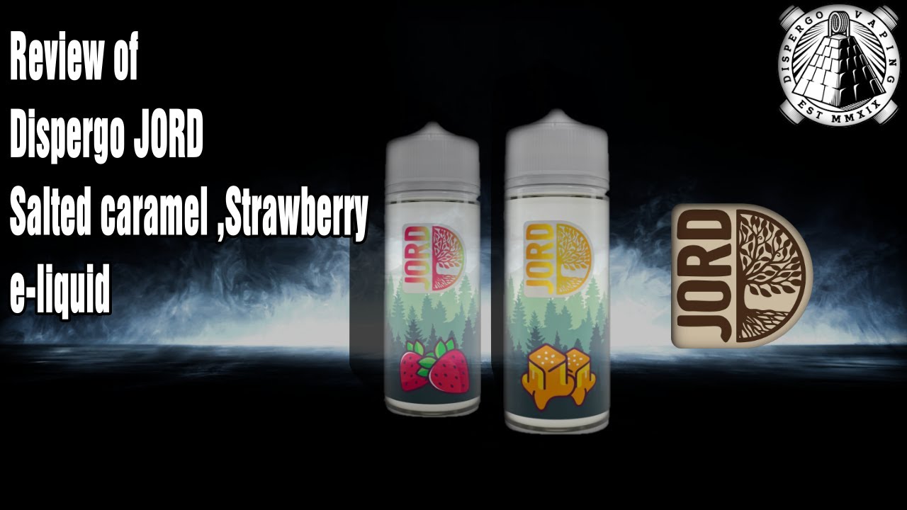 New e-liquid line JORD,  Review of Dispergo JORD Salted caramel and JORD Strawberry e-liquid .