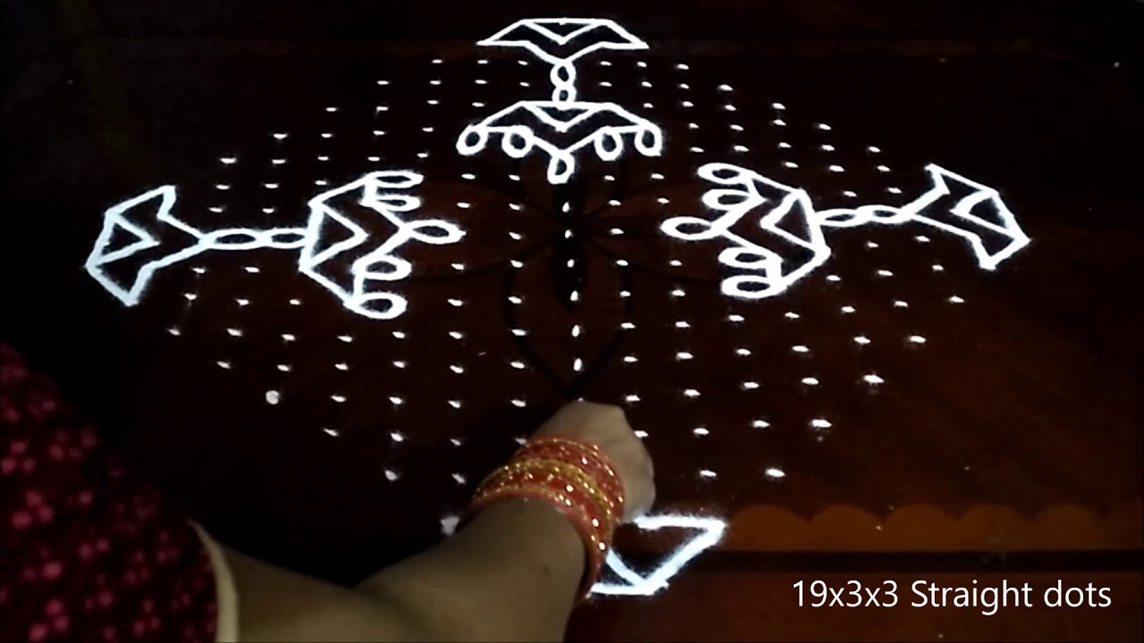 How To Draw Beautiful Diwali Rangoli Designs With Dots | Colour Rangoli
