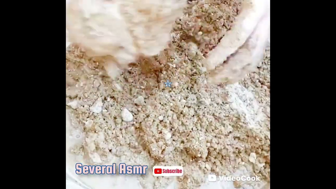 Cement + water crumbling on sand paste. #oddlysatisfying #satisfying #cement #cementasmr 