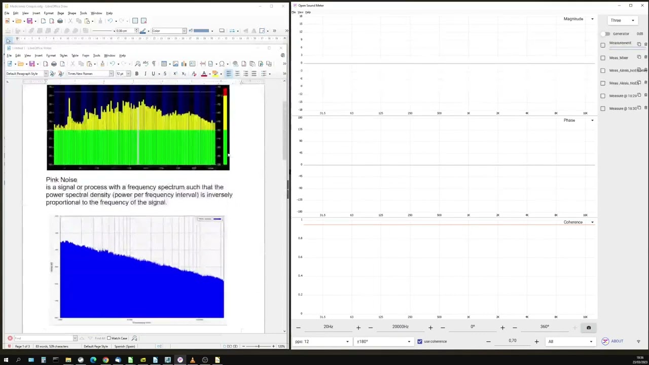 Capitulo00. Open Sound Meter. RTA vs Función de Transferencia
