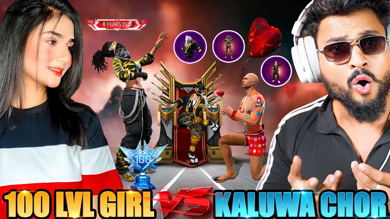 Pro Cute Girl Streamer X Golden Hiphop & 100 Lvl. Vs Kala Kaluwa 😱 आजा Golden Hiphop 1 vs 8 में !! 😤