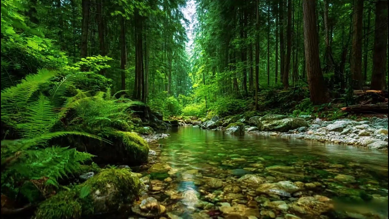 Relaxing Forest Sounds | Relaxing River Water Sounds | Peaceful Birds Chirping Ambience