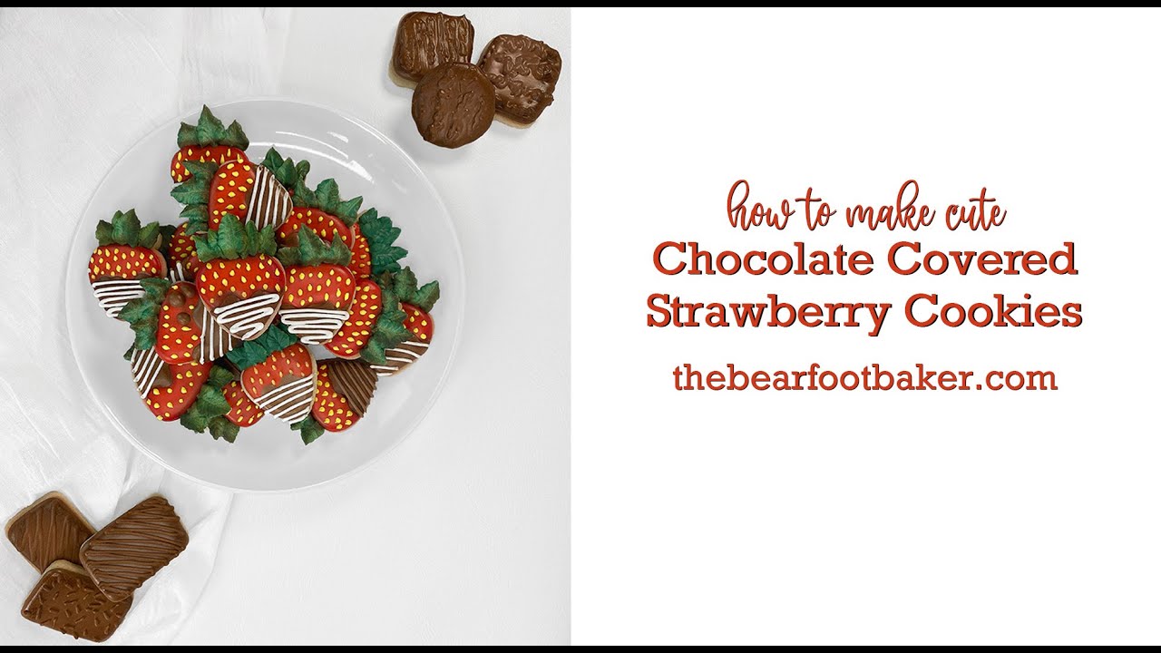 How to Make Cute Chocolate-Covered Strawberry Cookies | The Bearfoot Baker