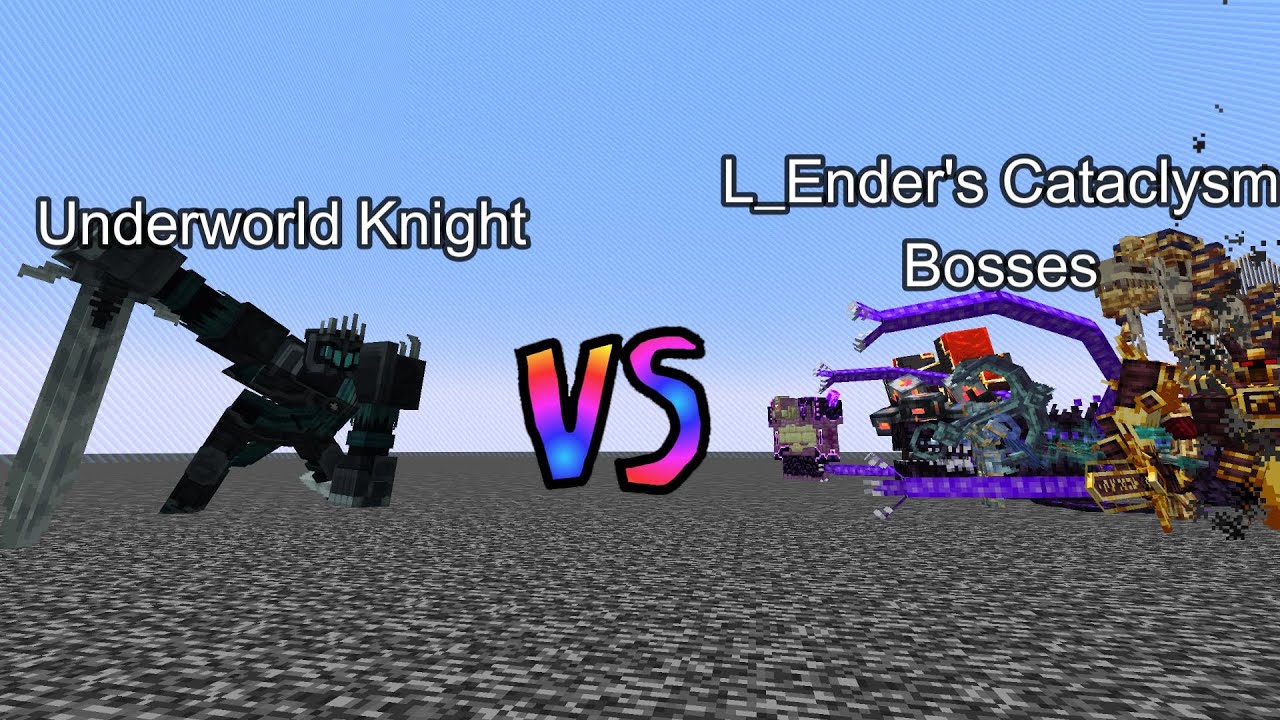 Underworld Knight vs L_Ender's Cataclysm Bosses | Minecraft  Mob Battle