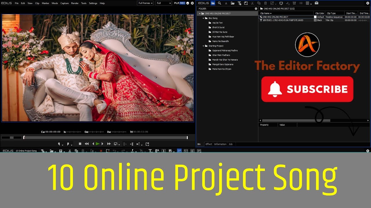 Edius song project 2025 free Download | 10 Song Free Download The Edit Factory 2025