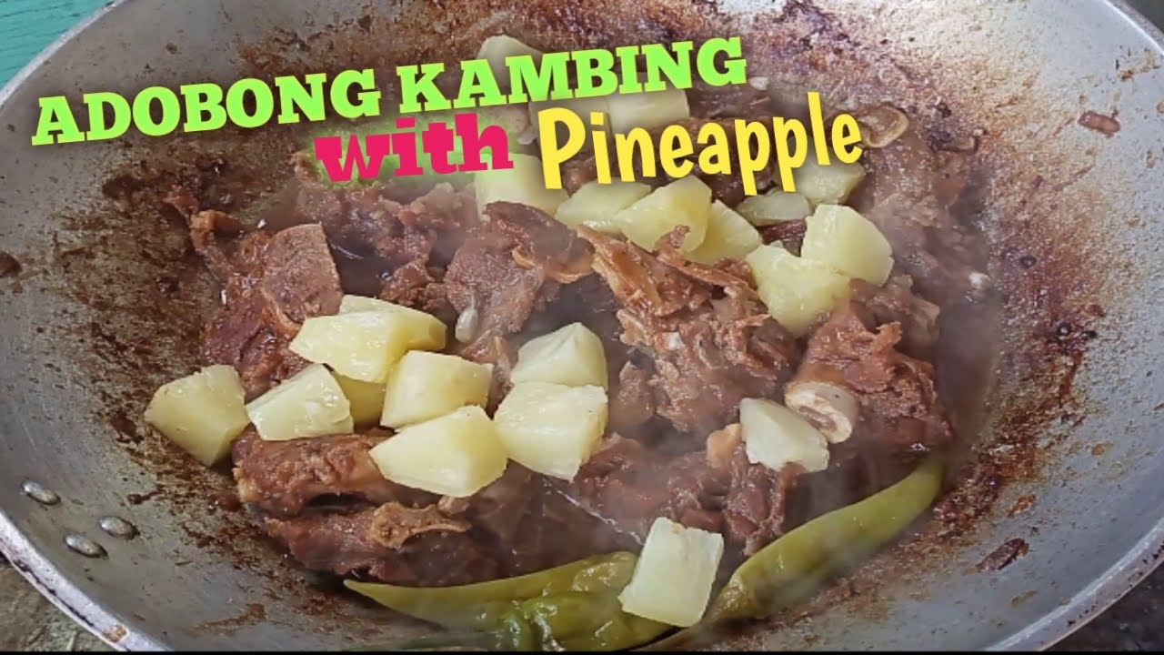 vlog12- adobong kambing with pineapple/cooked on a charcoal grill/KABUGTO simple recipe