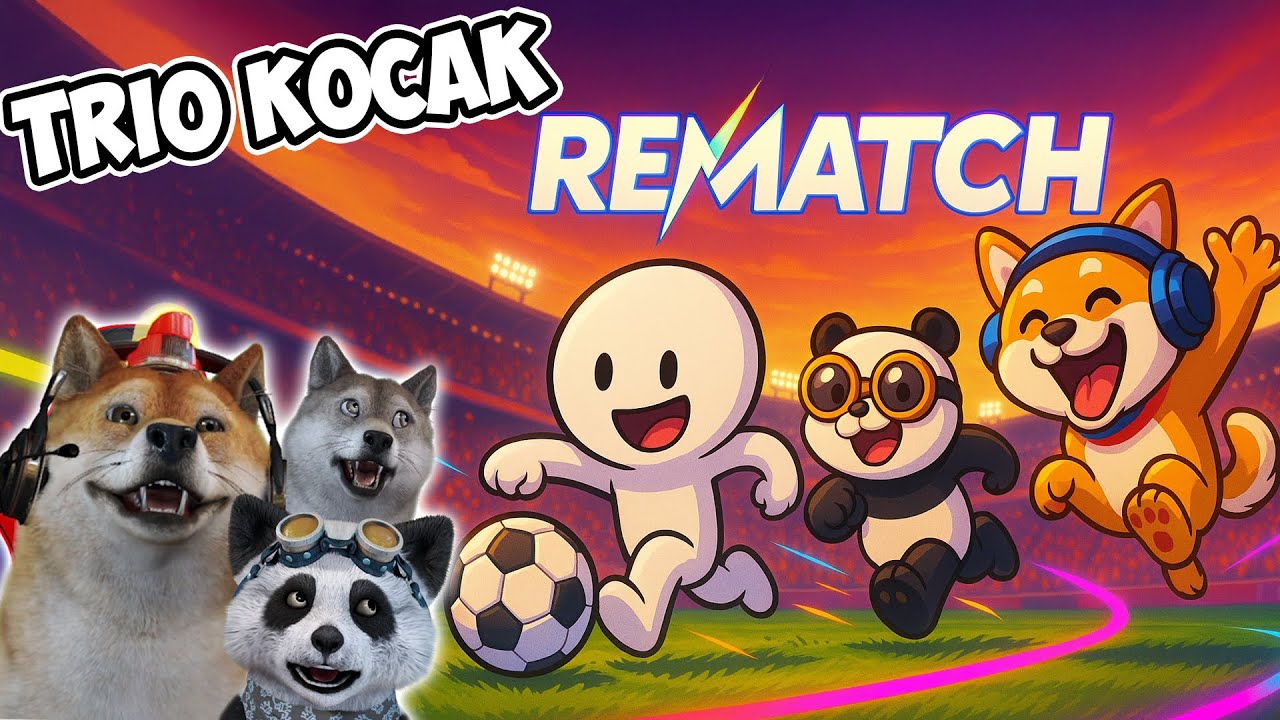 TRIO KOCAK BERTANDI SEPAK BOLA! - Rematch Indonesia
