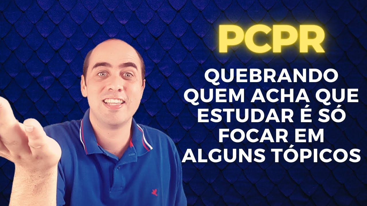 PCPR - Delegado e investigador. Esse tipo de estudo não está mais dando certo