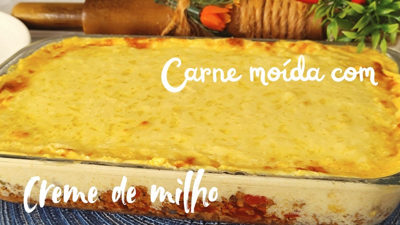 ALMOÇO PRÁTICO: CARNE MOÍDA CREMOSA COM CREME DE MILHO / FÁCIL DE FAZER E FICA UMA DELÍCIA 😋