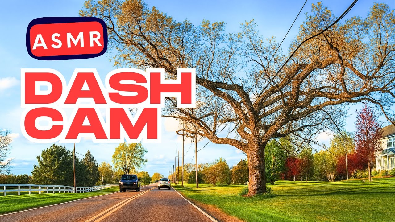 ASMR Afternoon Drive Through Small Town Michigan | Relaxing Scenic Ride with Ambient Sounds