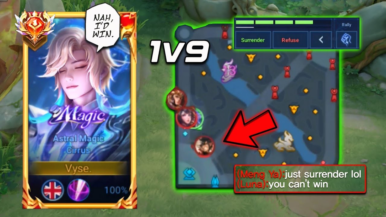 How I pulled off the HARDEST 1v9 COMEBACK with Cirrus in SOLO RANKED!🔥🗿 | Top 1 build & arcana